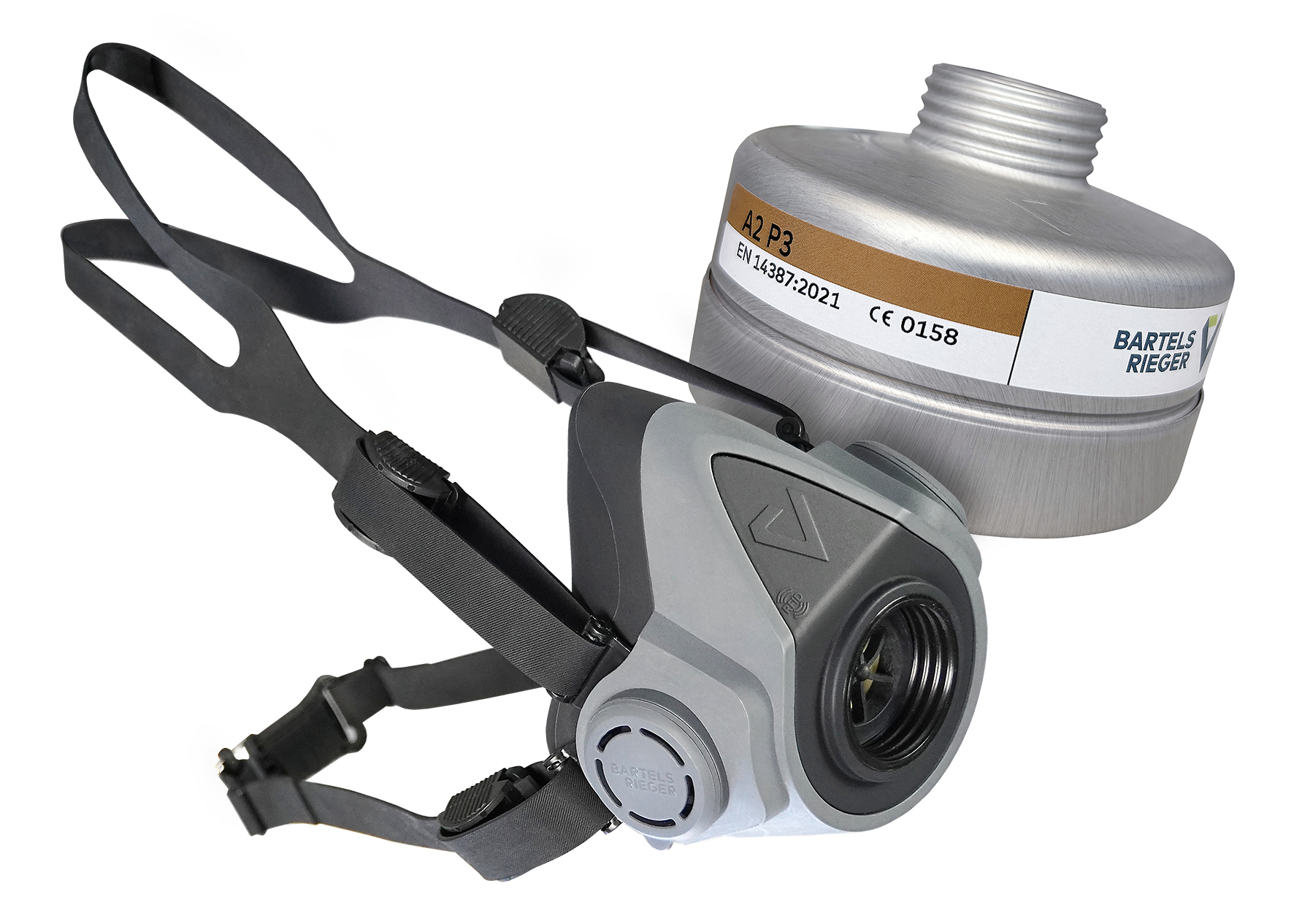 Starter pack half face mask BariMask HF + screw filter BR A2P3