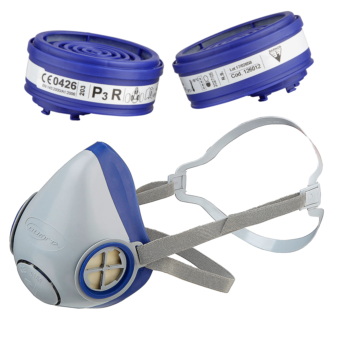 Starter pack half face mask DUETTA + 2 DUETTA P3 filters 