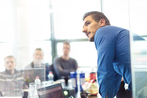 Mitarbeiter bei einer Schulung