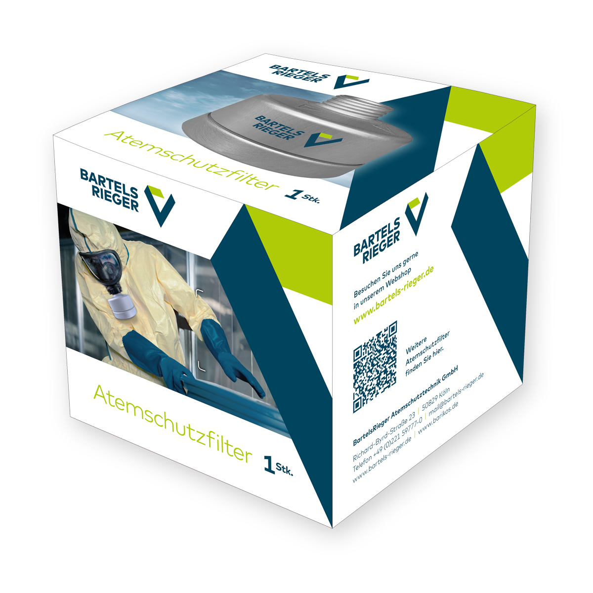 Atemfilter ABEK-Filter BR A2B2E2K1P2 - Verpackung