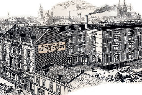 Ansicht Industriegebäude um 1870