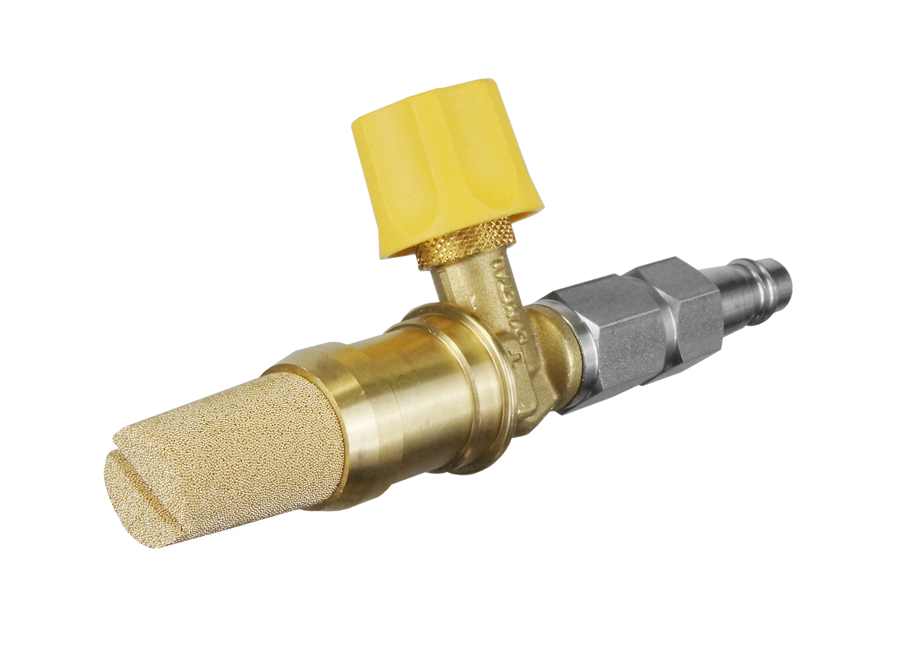 Continuous flow valve for the Commander with silencer and plug nipple
