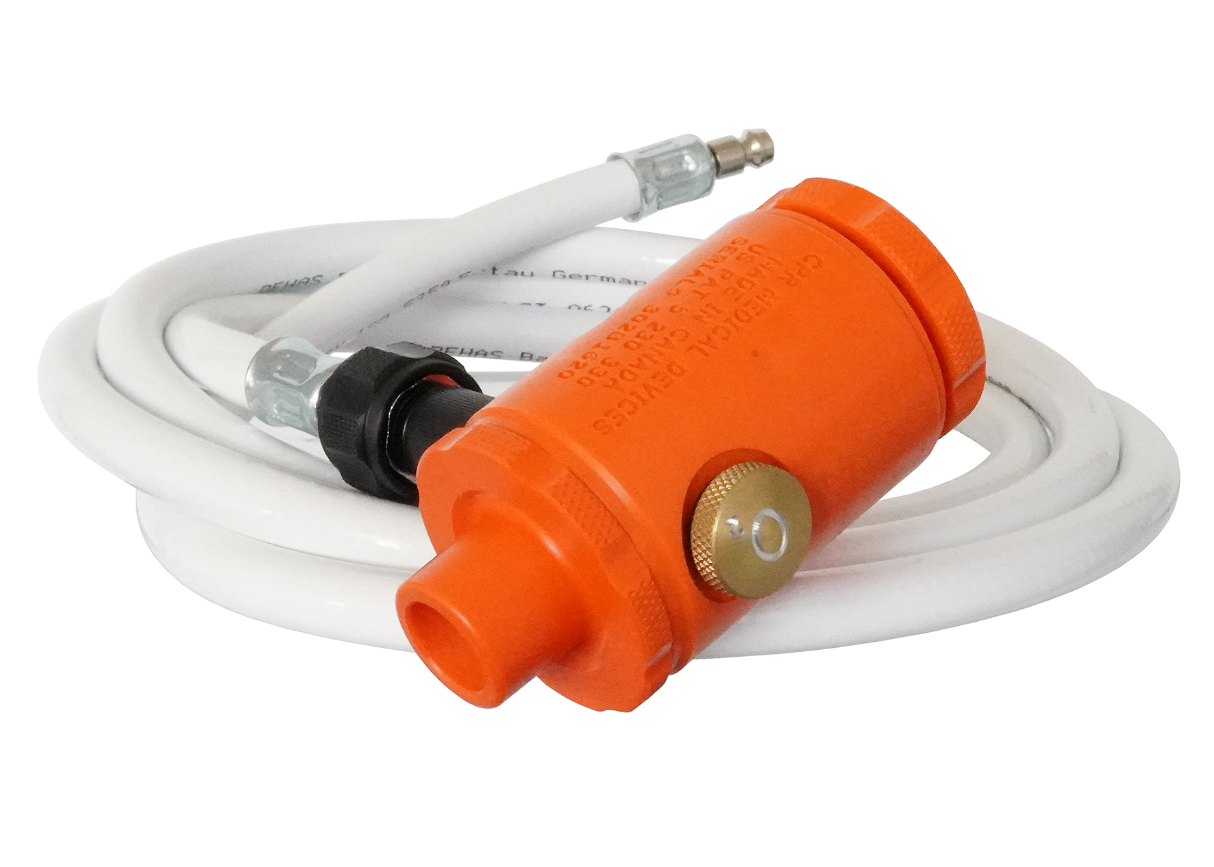 Notfallbeatmungsgerät Oxylator FR-300 mit aufgerolltem Schlauch