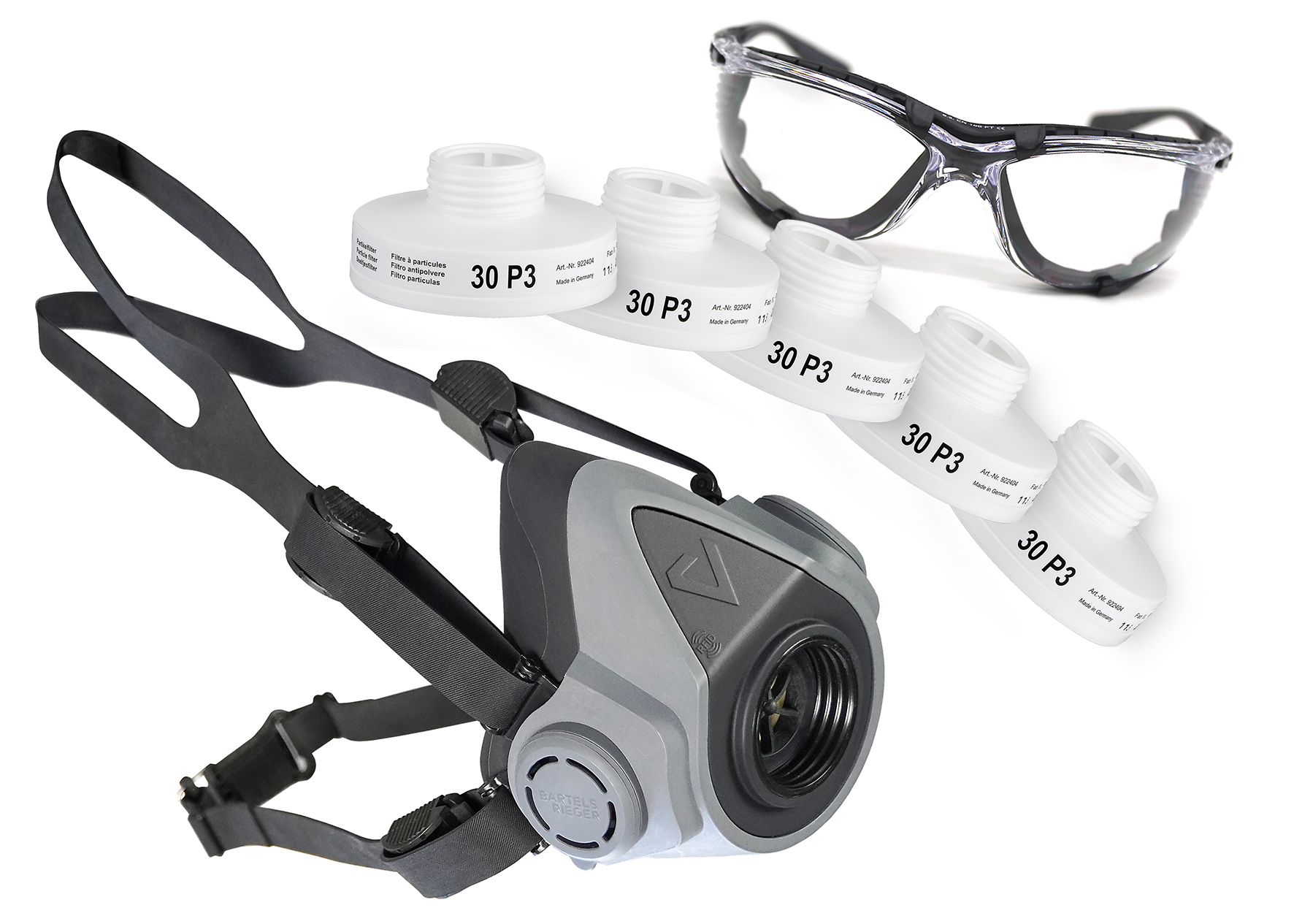 Starter pack BariMask HF + 5 screw filters 30P3 + safety glasses