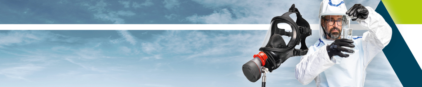 Headerbild für die Produktkategorie isolierender Atemschutz mit Abbildung von mehreren Produkten für den isolierenden Atemschutz