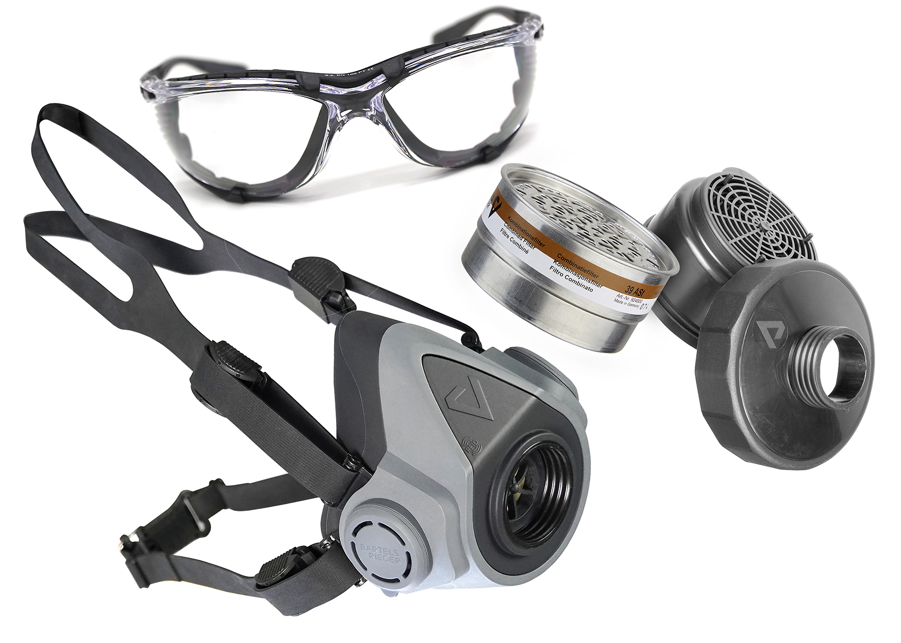 Starter pack BariMask HF + 1 plug-in filter 39 ASt + filter housing 5570/70 + safety glasses