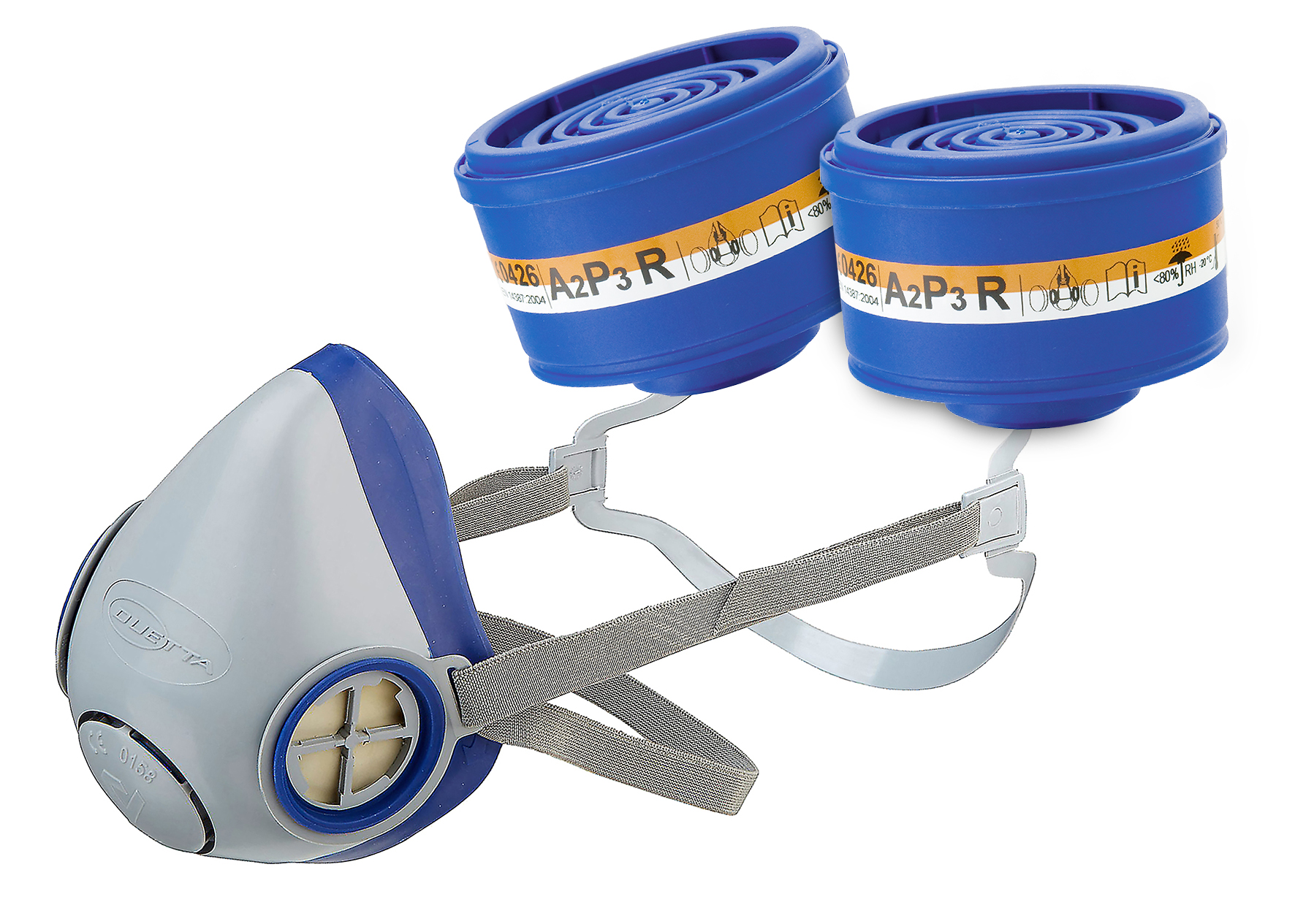 Starter pack half face mask DUETTA + 2 DUETTA filters A2P3