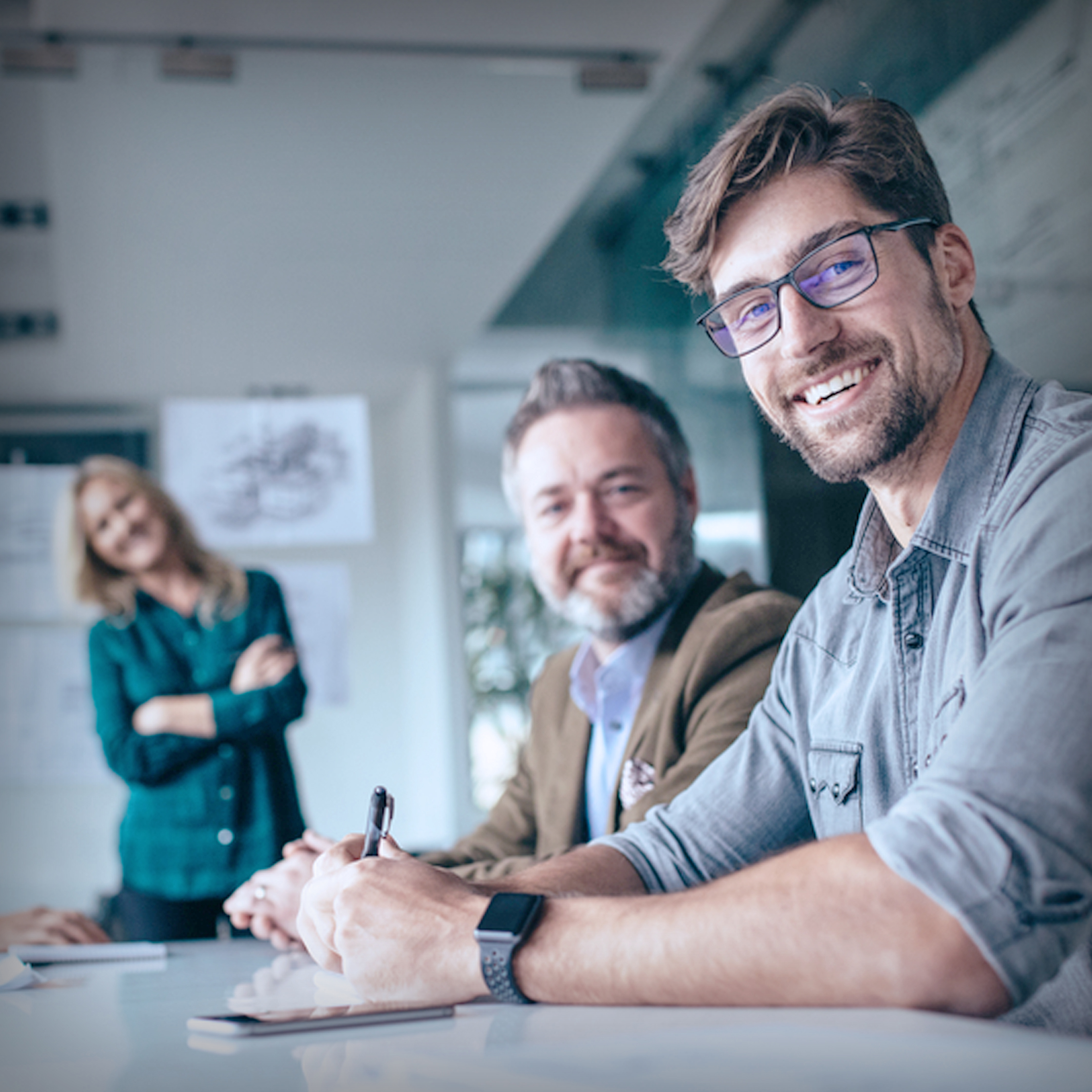 Teilnehmer bei einer Schulung
